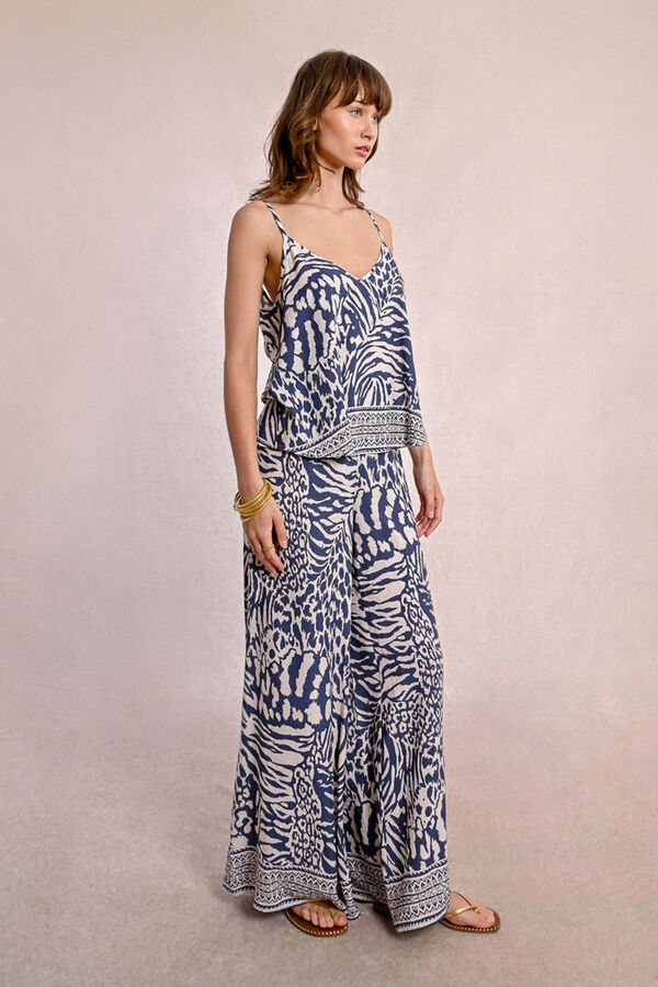 Molly Bracken Top alças estampado Azul