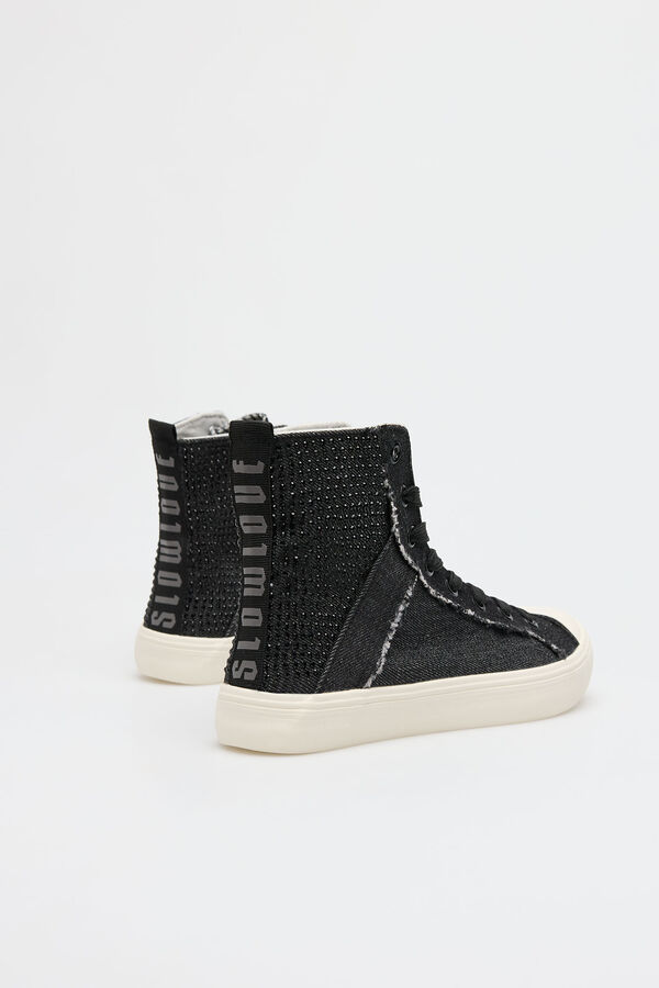 Cortefiel Sneaker strass Gris oscuro