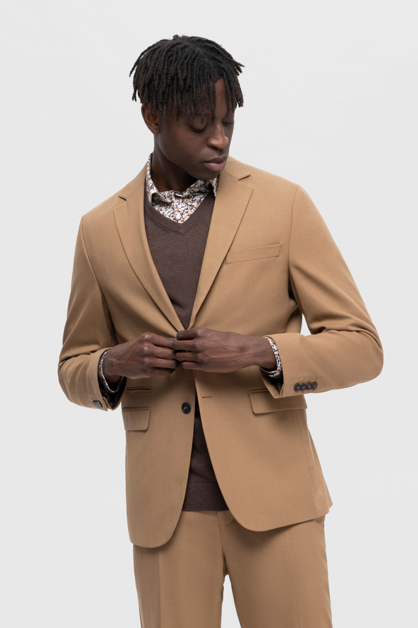 Slim fit wool blazer shop