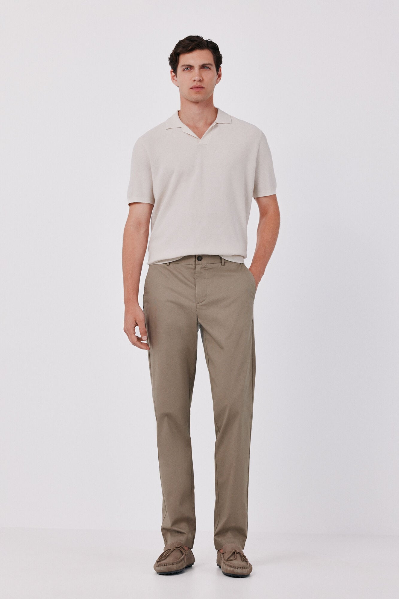 Cortefiel Print regular chinos