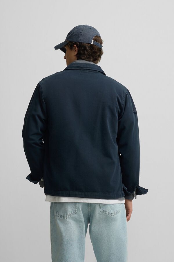 Silbon Patches overshirt Navy