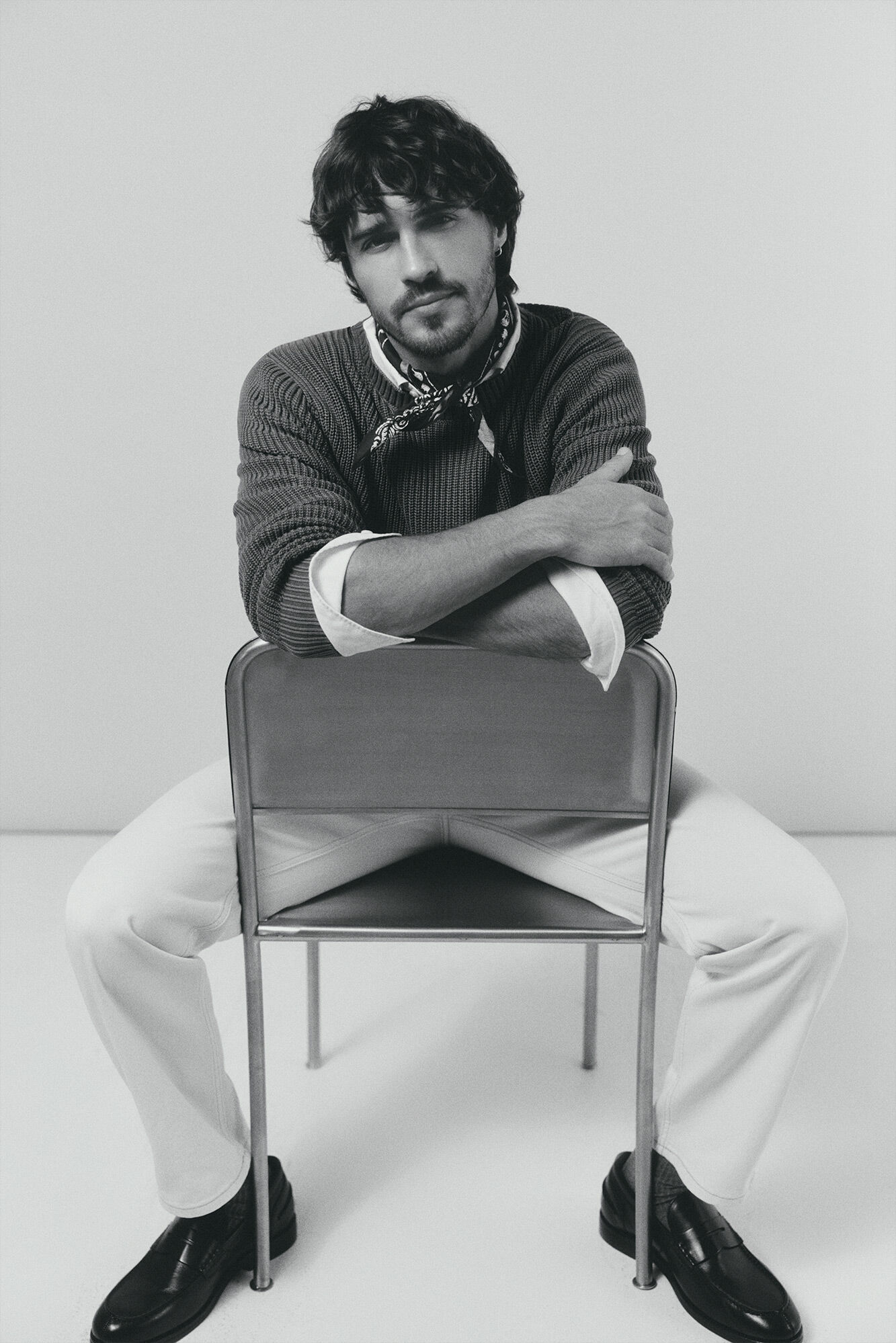 OOTO Camisola gola redonda malha p&eacute;rola