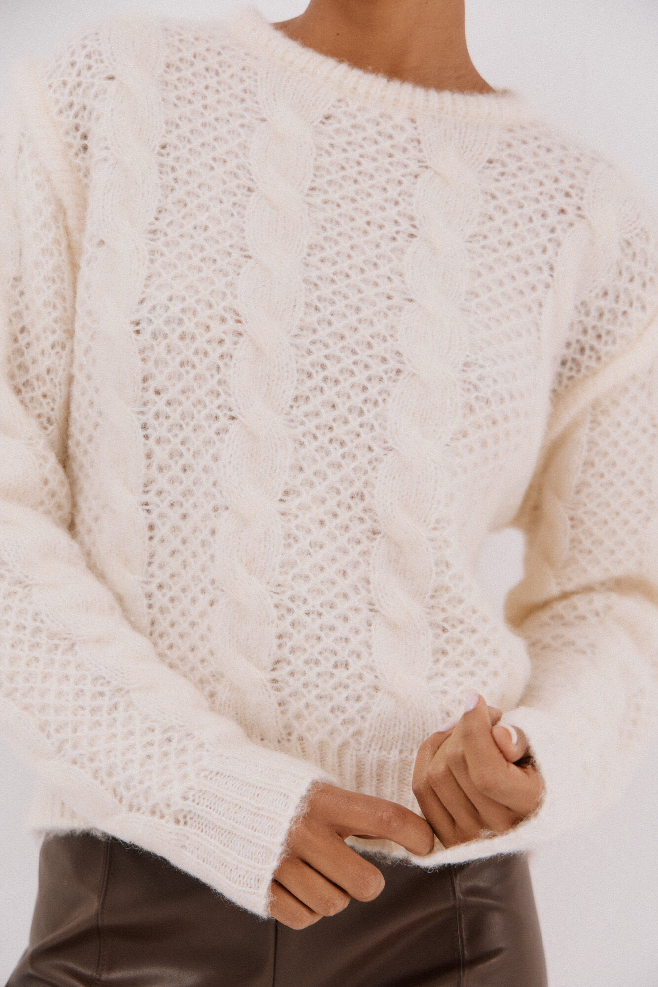 Cortefiel Su&eacute;ter de oitos malha.