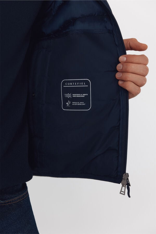 Cortefiel Ultra-light quilted jacket Navy