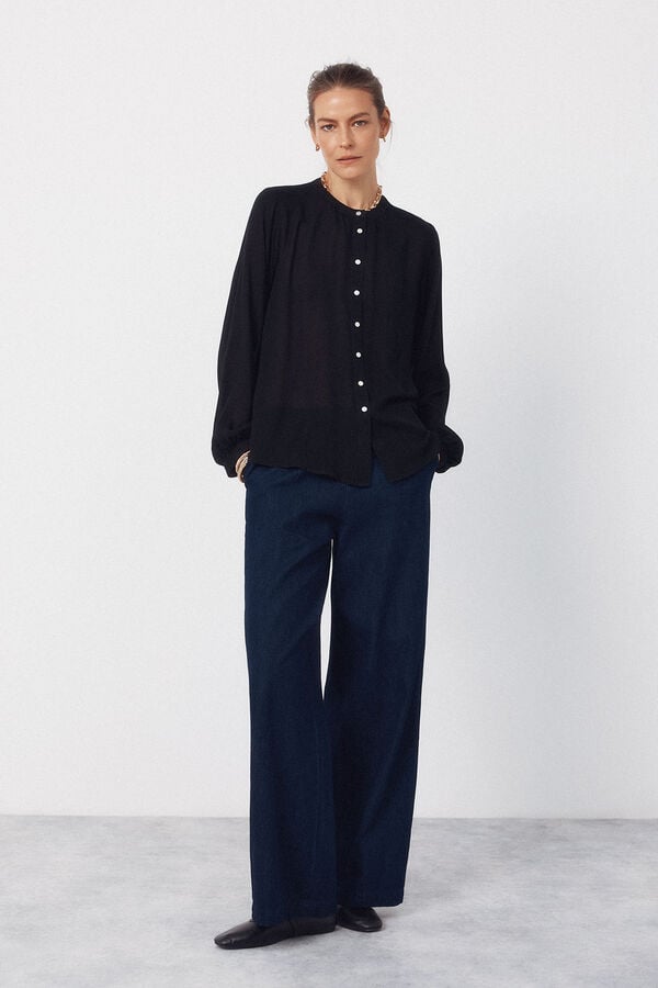 Cortefiel Round neck blouse Multicolour