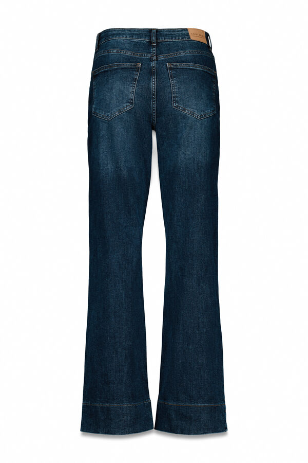 Cortefiel Palazzo pants with buttons  Blue