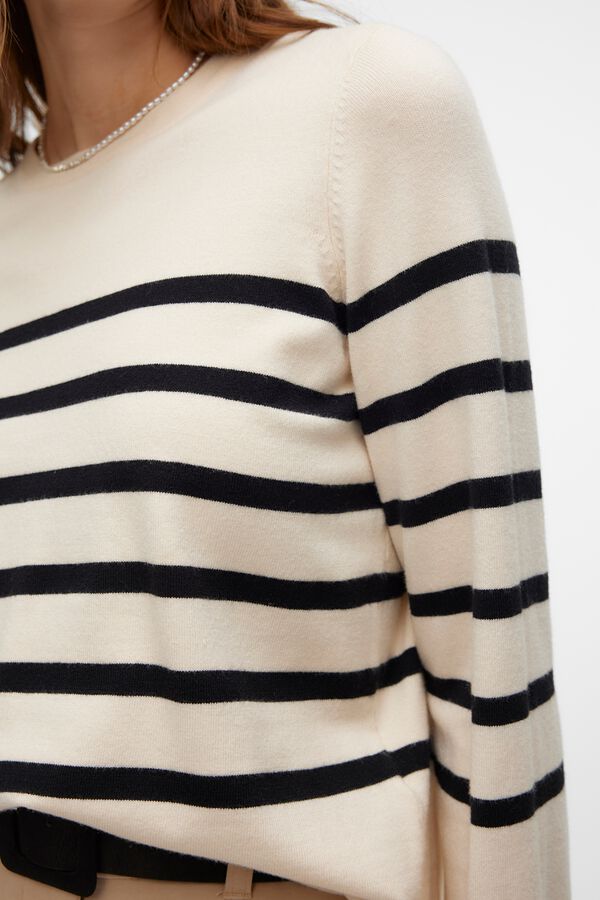 Vero Moda Camisola de malha &agrave;s riscas Tostado