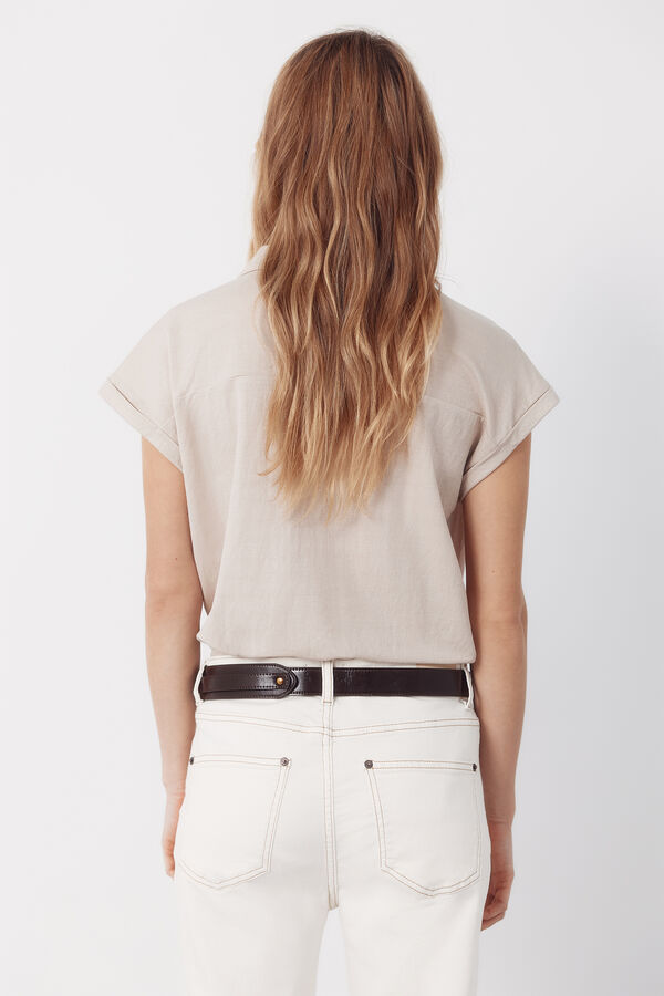 Cortefiel Piqu&eacute; polo Beige