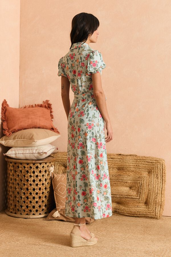 Pol&iacute;n Et Moi Vestido camiseiro Mila Azul