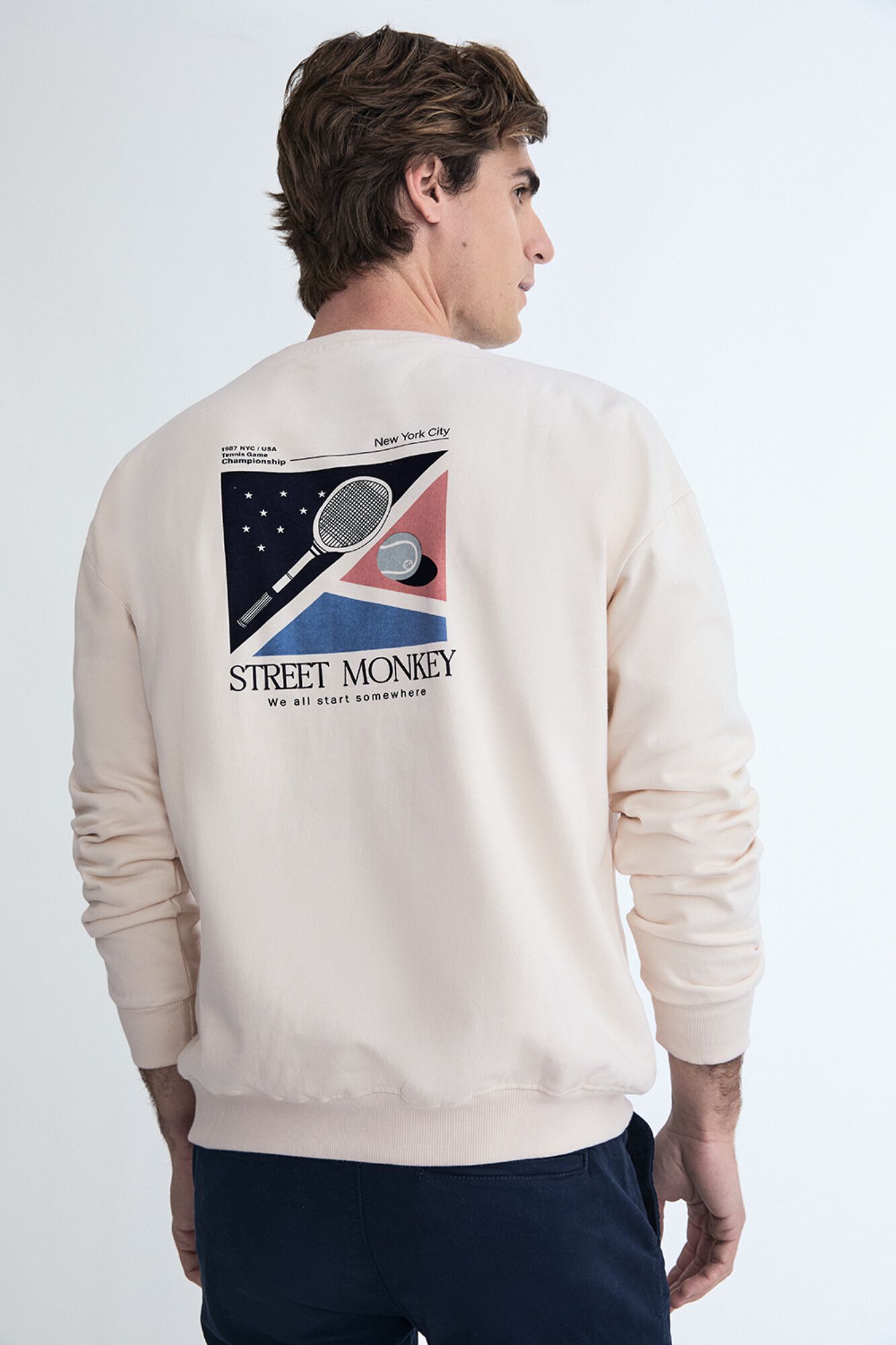 Street Monkey Sweatshirt com estampado