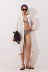 Cortefiel Gold ring bikini top Printed grey