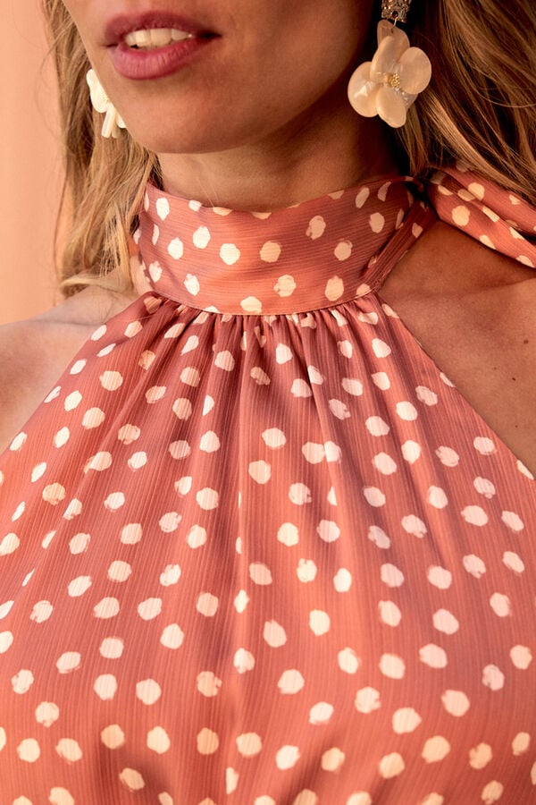 Pol&iacute;n Et Moi Vestido de bolinhas Carina Castanho