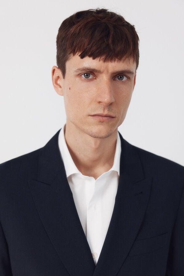 Cortefiel Blazer cruzado estrutura dynamic azul Azul