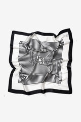 Vilanova Bandana Estampado Geom&eacute;trico Negro