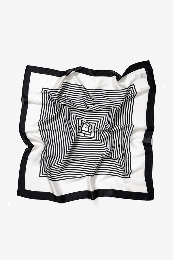 Vilanova Bandana Estampado Geom&eacute;trico Negro
