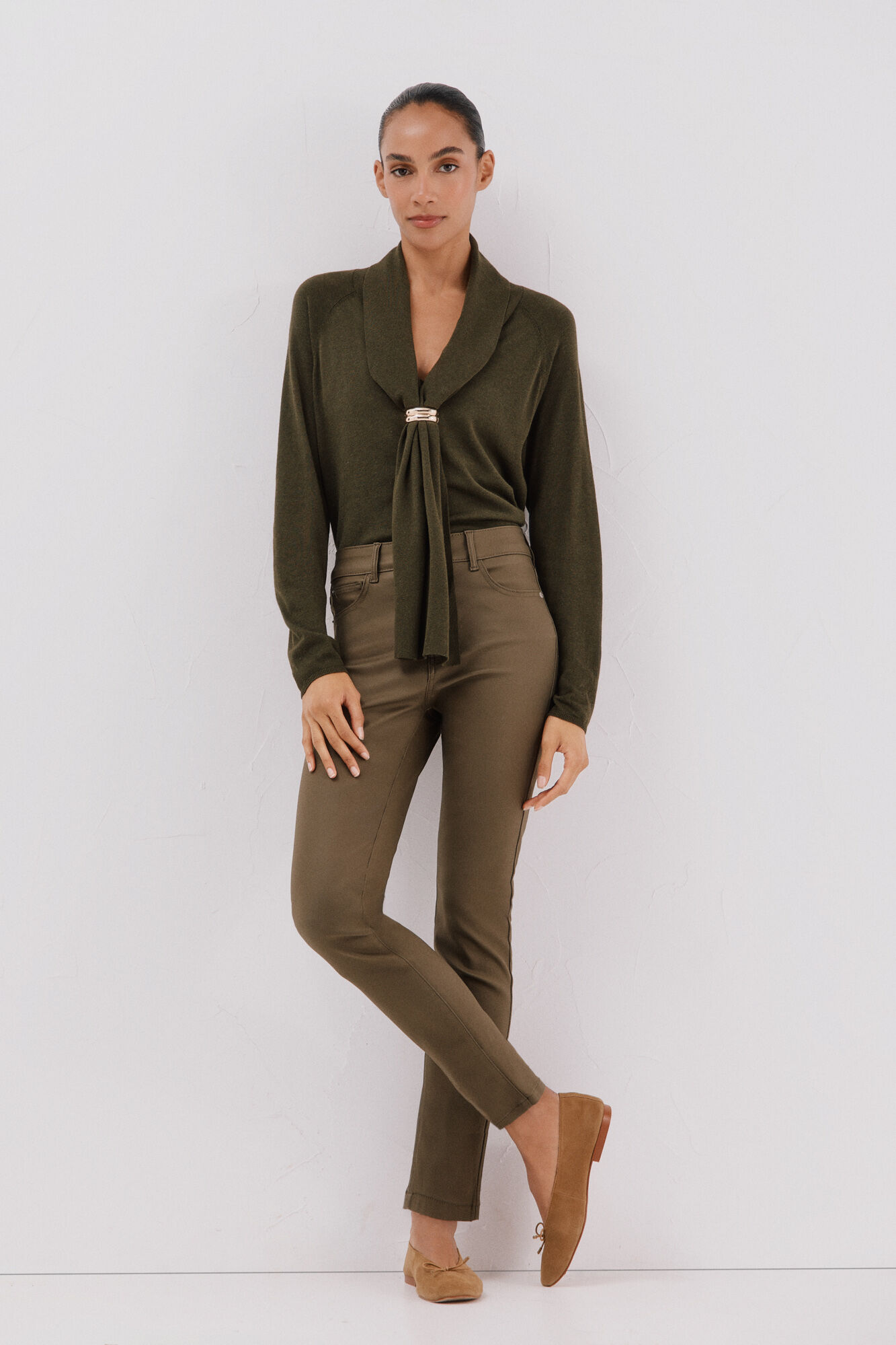 Cortefiel Sensational resin coated pants