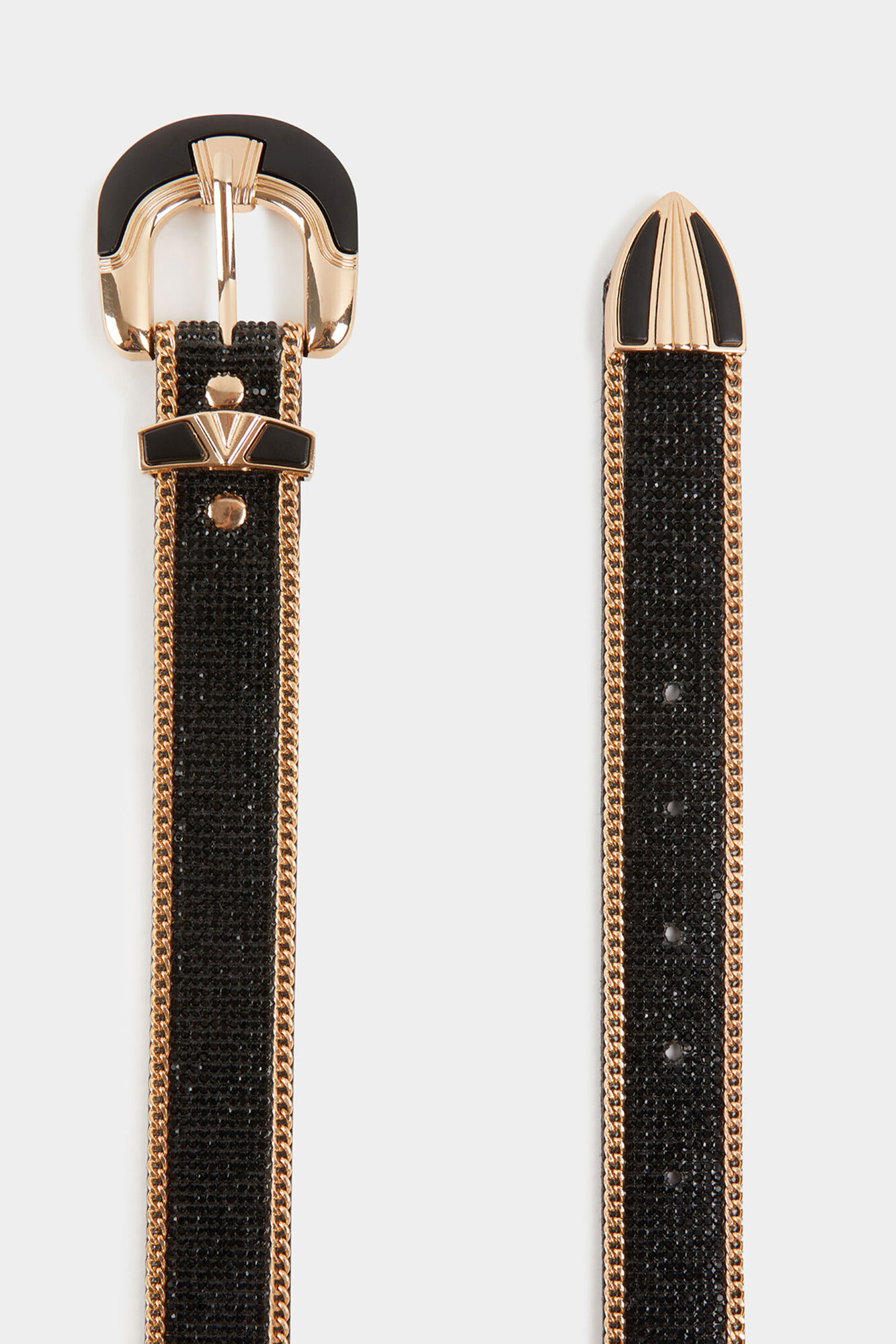 Morgan Cinto com strass e correntes