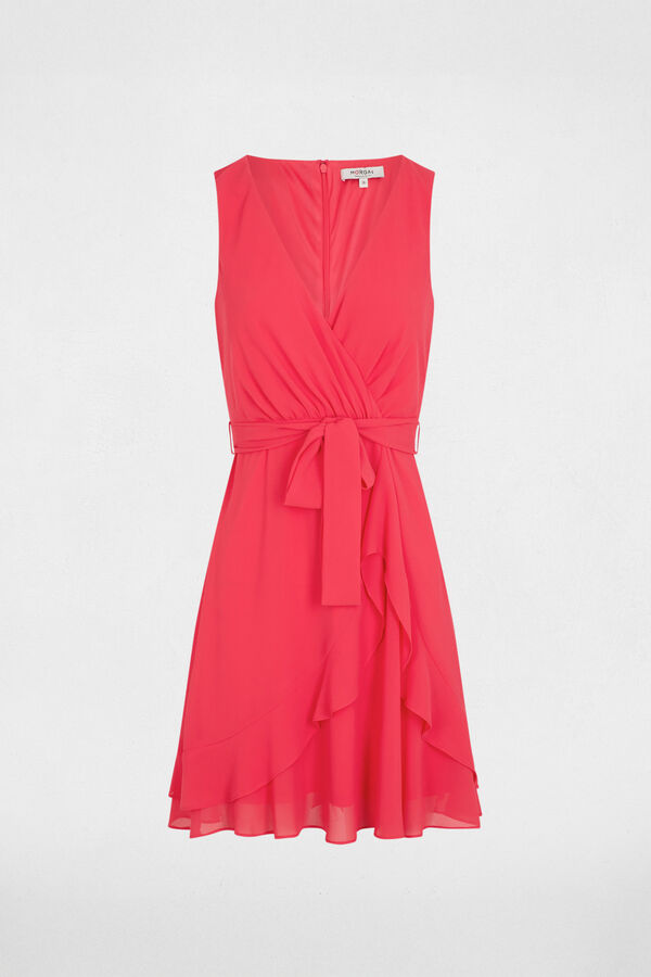 Morgan Vestido curto cruzado Vermelho