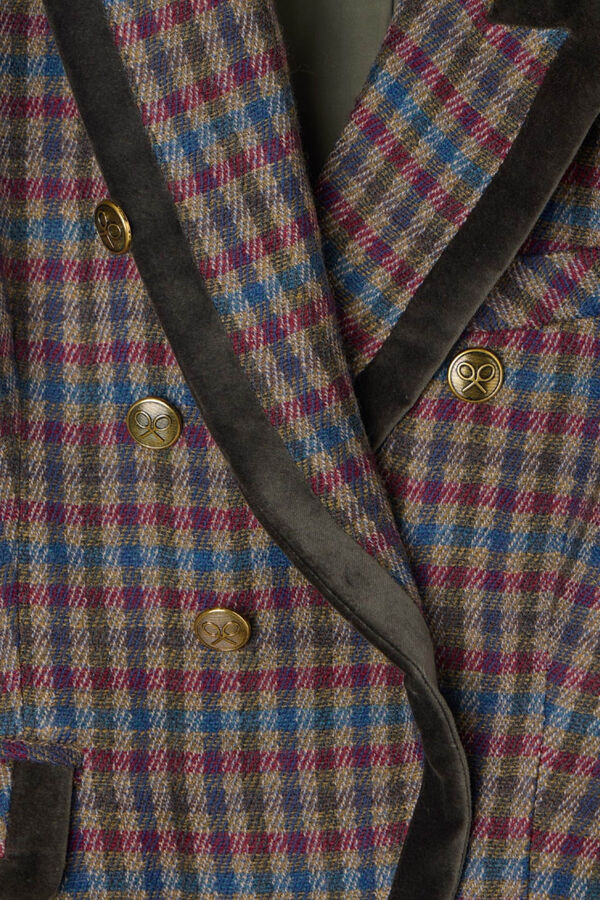 Silbon Blazer cl&aacute;ssico xadrez trespassado Verde