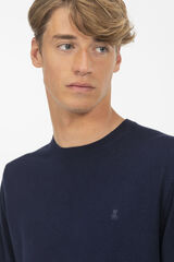 elPulpo Round neck jersey with logo mix Navy