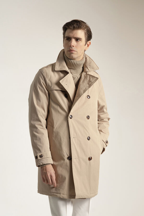 PuroEGO Sobretudo azul marinho Castanho