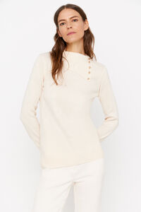 Cortefiel Polo neck jumper Ivory