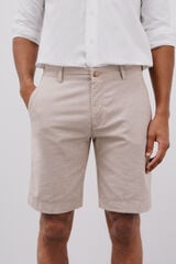 Cortefiel Oxford chinos Bermuda Shorts Beige