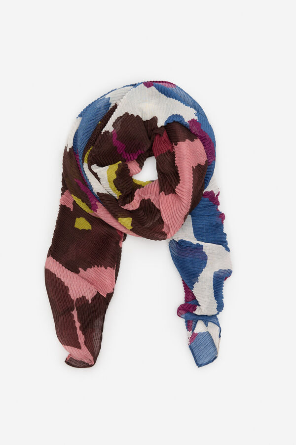 Cortefiel print pleated scarf Multicolour