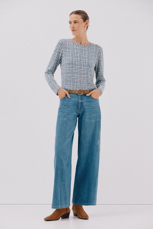 Cortefiel buttons box shirt Printed blue