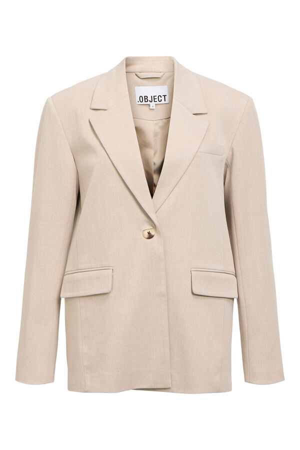 Object Blazer b&aacute;sica descontra&iacute;da Tostado