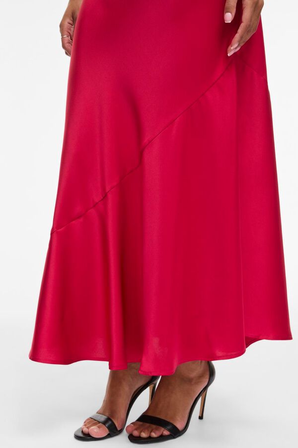 Vila Vestido comprido gola halter de festa Subiu