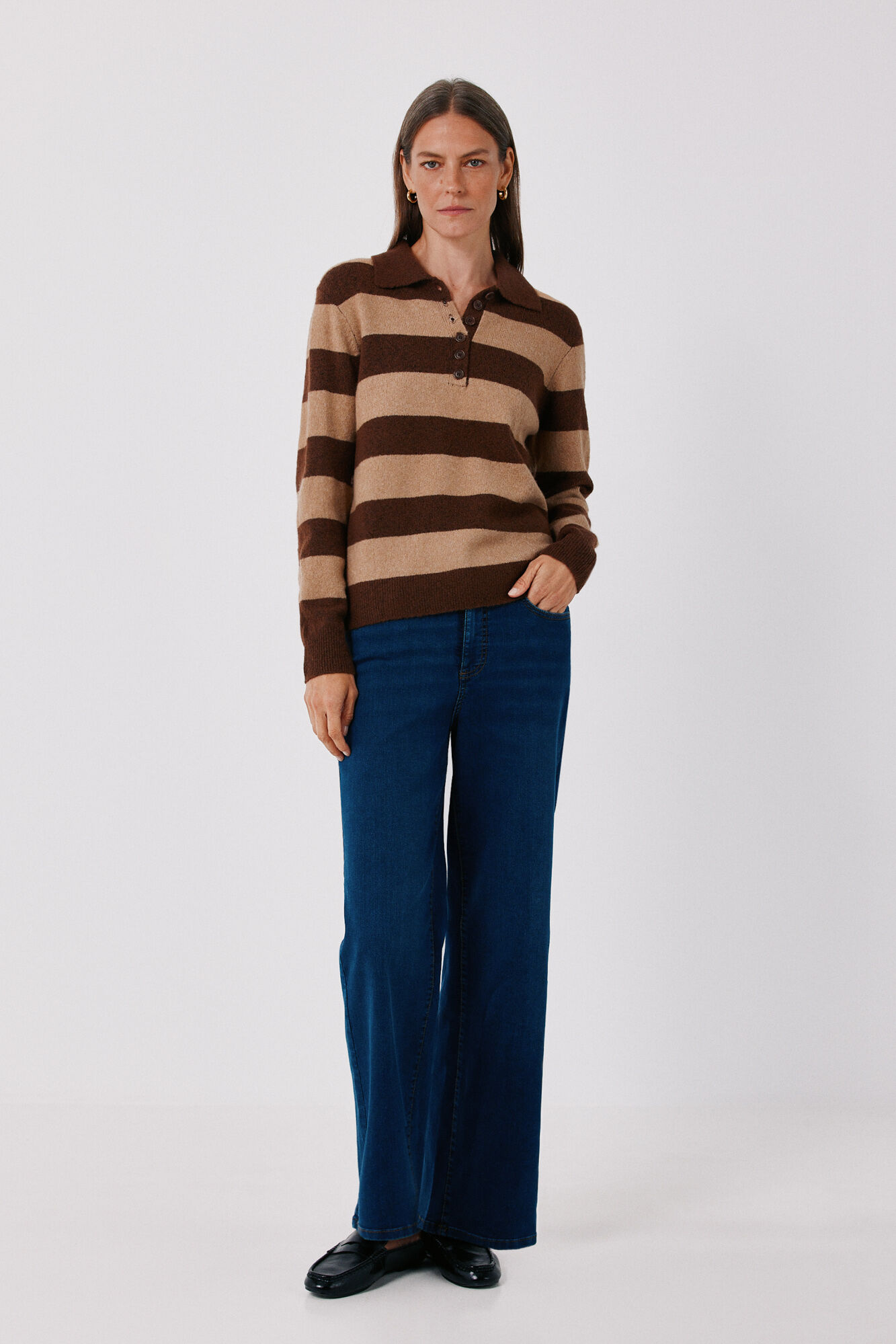 Cortefiel Striped soft polo shirt