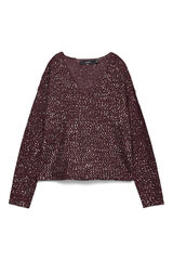 Vero Moda Camisola de lurex e lantejoulas Roxo