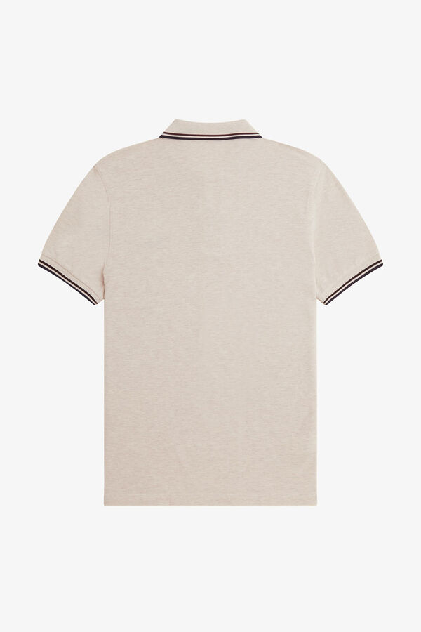Fred Perry Polo com acabamento em duas listras Tostado