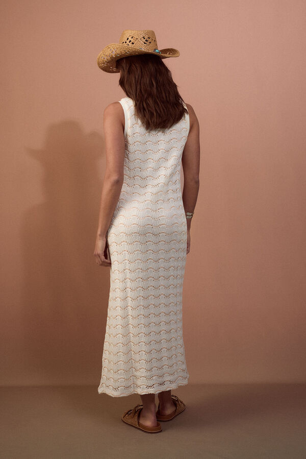 Slowlove Vestido b&aacute;sico em malha Branco