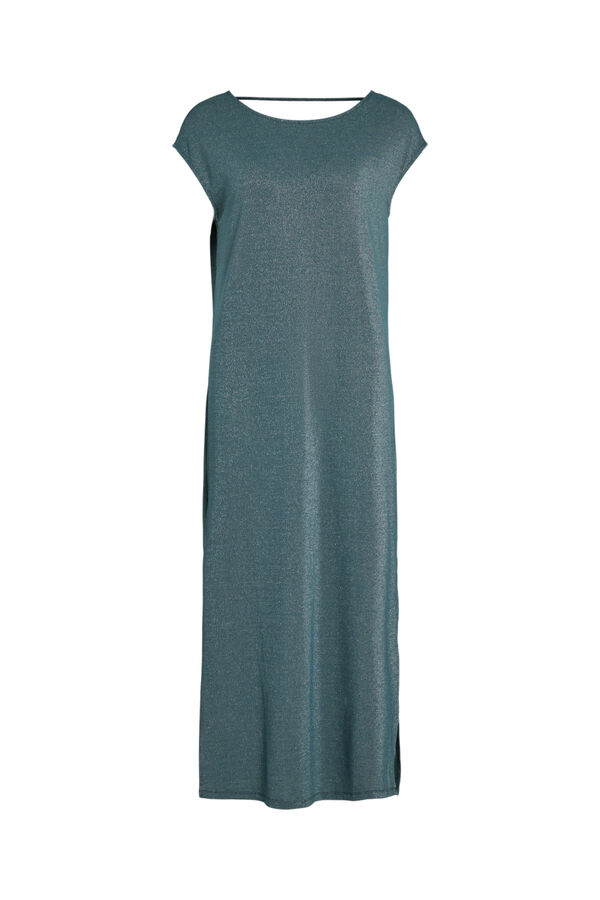 Vila Lurex long dress Turquoise