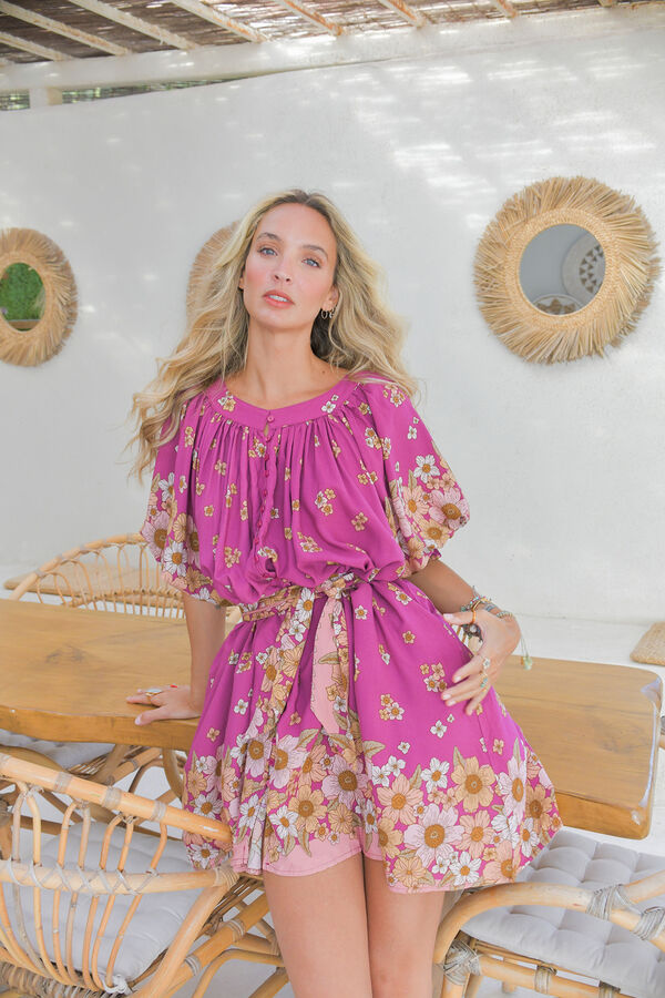 Jaase Vestido curto fluido Subiu