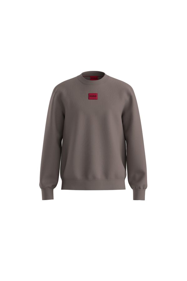 HUGO Sweatshirt gola redonda Castanho