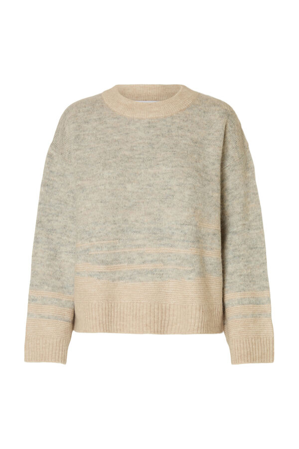 Selected Wool and alpaca jumper  Grey