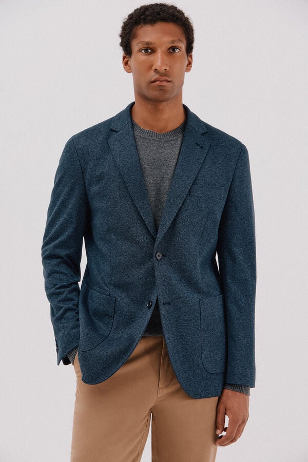 Cortefiel Fine knit jumper Navy