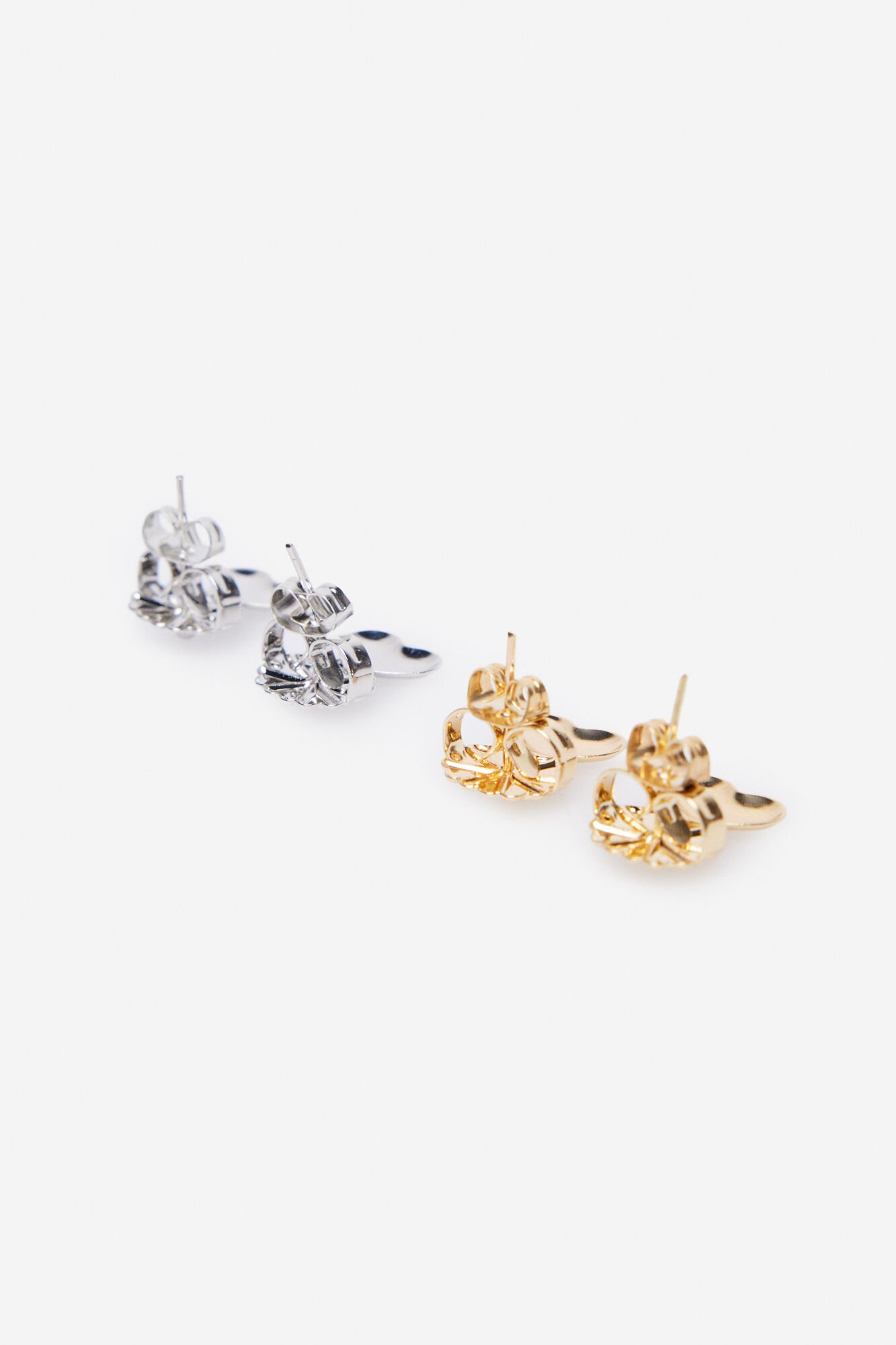 Cortefiel Hammered earrings with resin