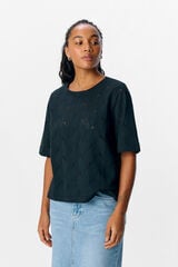 Object Camiseta vazada manga 2/4 Preto