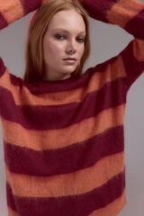 Cortefiel Striped jumper Red