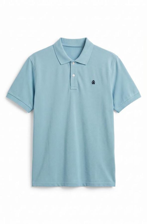 Cortefiel Polo b&aacute;sico de piqu&eacute; Azul