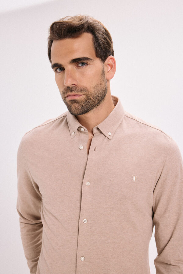 Jack & Jones Camisa de manga comprida Castanho