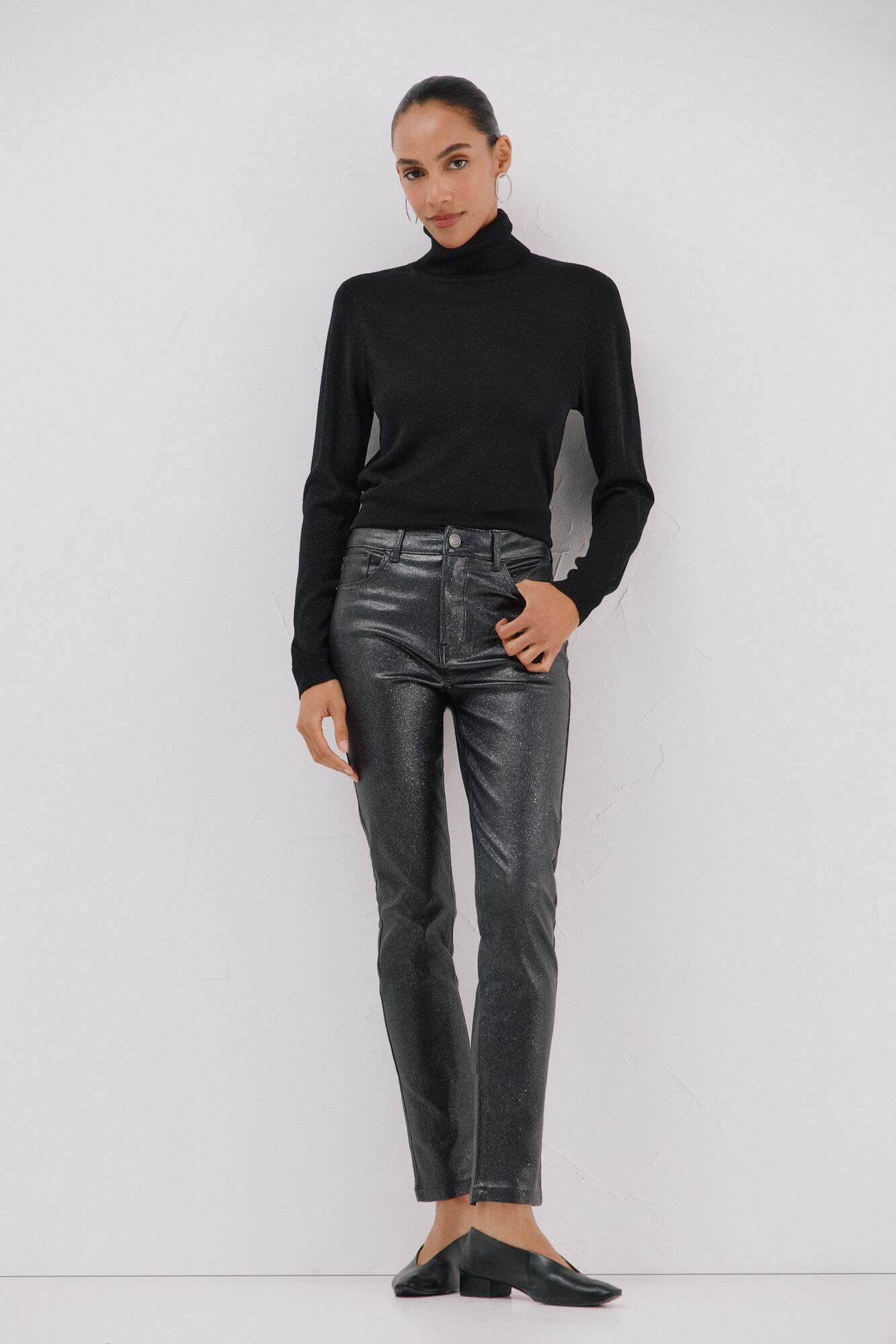 Cortefiel Sensational resin coated pants