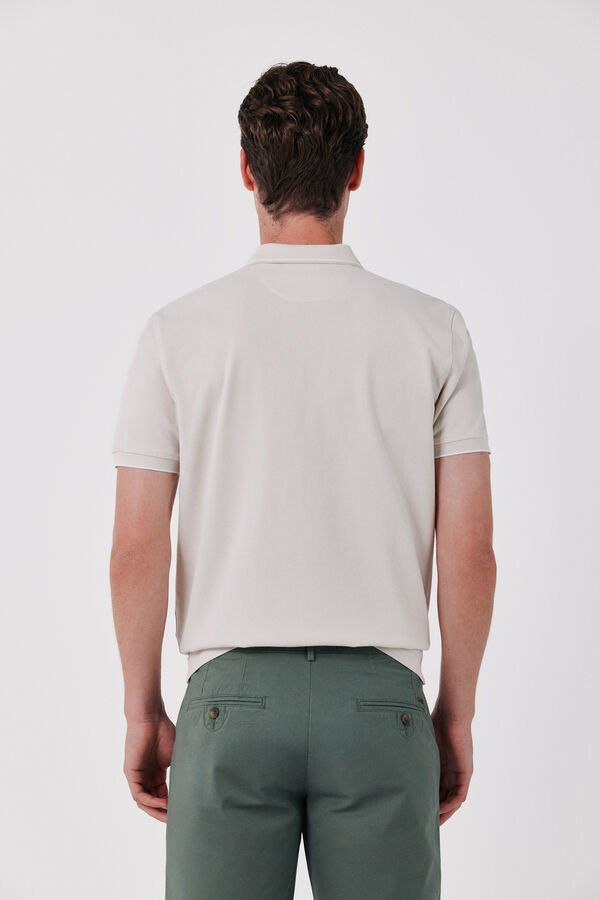 Cortefiel Piqu&eacute; polo shirt Ivory