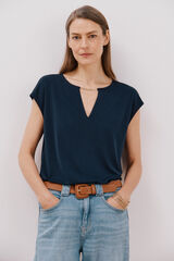 Cortefiel Top chain detail Navy