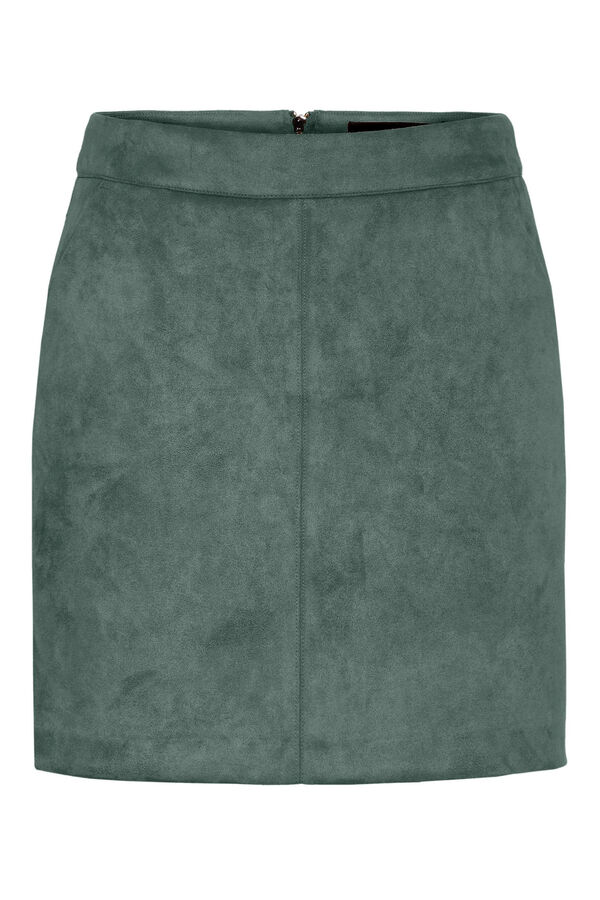 Cortefiel Short skirt in ultra-soft material Green