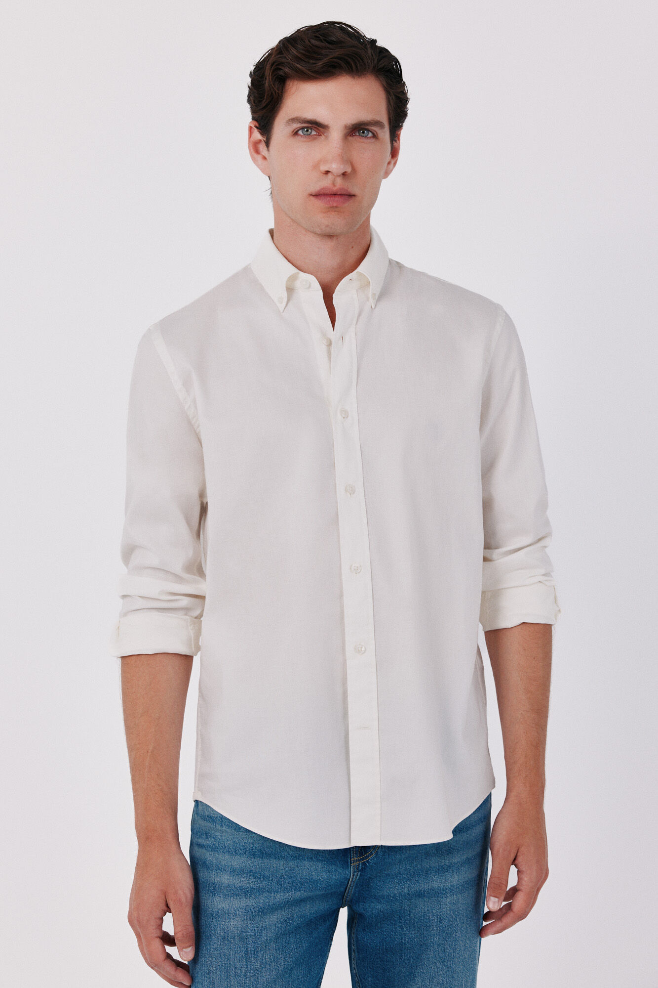 Cortefiel Plain light oxford shirt